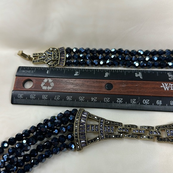 Heidi Daus beaded faceted necklace & bracelet set 2pc - Picture 5 of 12